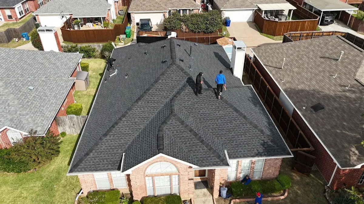 Commercial Roofing work in progress on a Palmetto Estates property